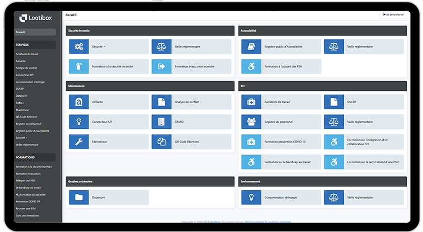 page accueil plateforme Lootibox CTA