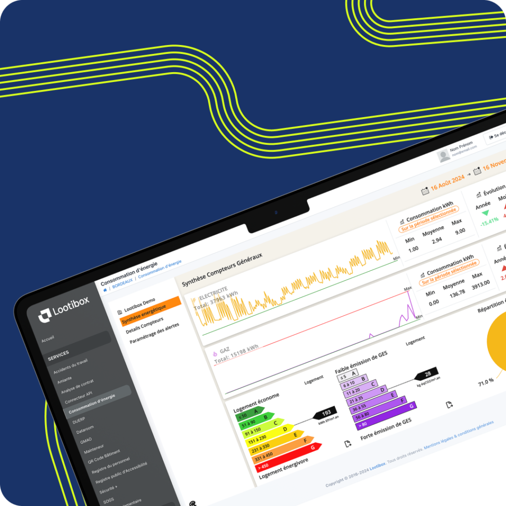 Suivi consommation bâtiment - Sextant chez Lootibox