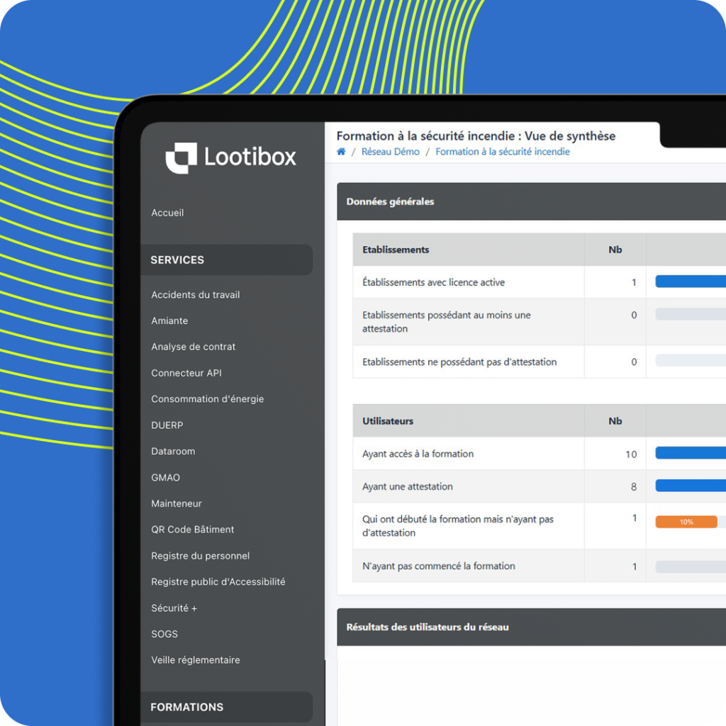 Suivi formation obligatoire sécurité incendie_plateforme Lootibox